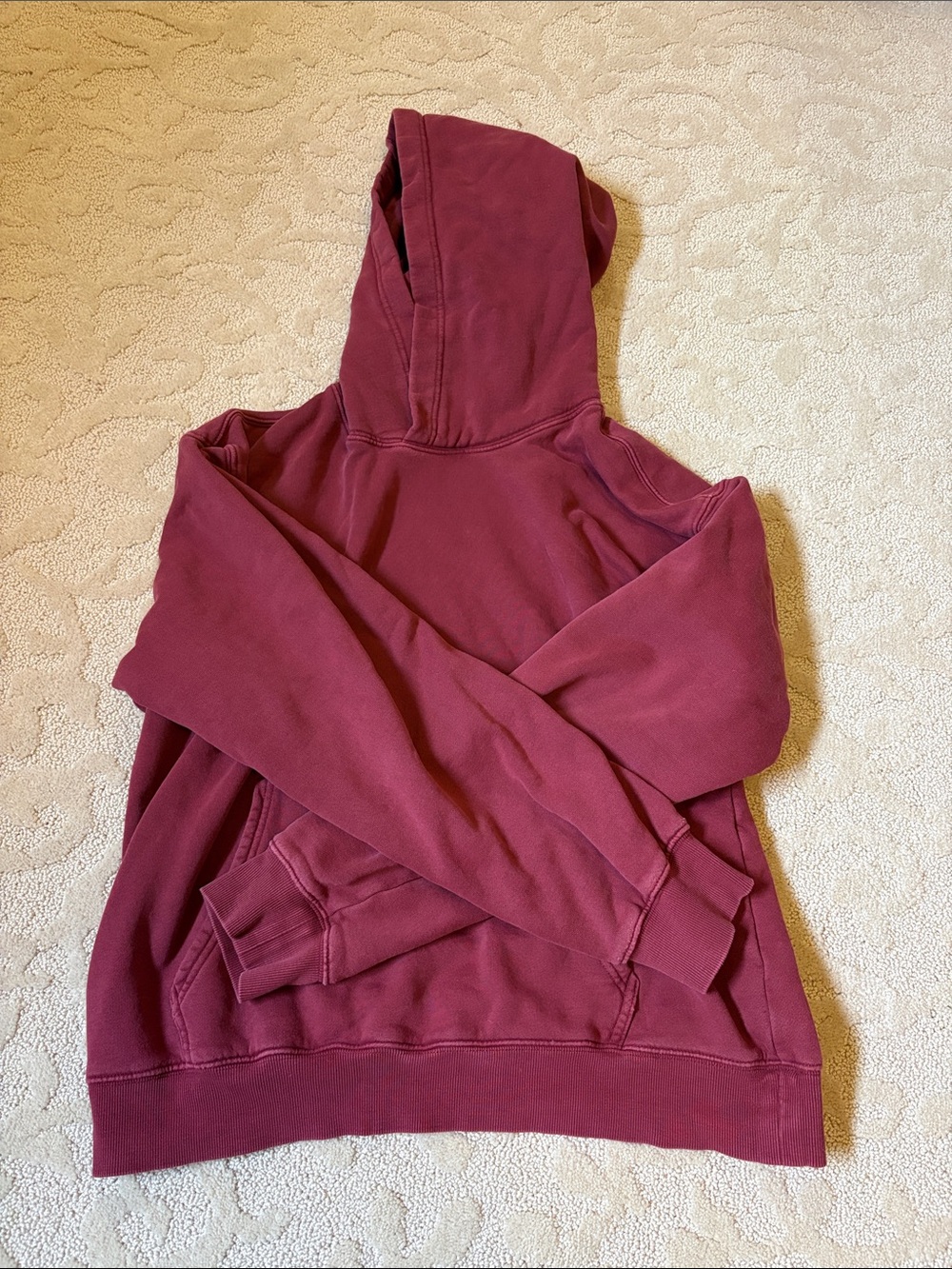 Aritzia Maroon Sweatfleece Hoodie